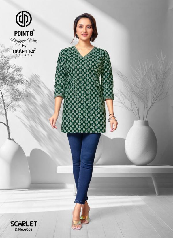 Deeptex Scarlet Vol 6 Cotton Poplin Short Kurti Collection